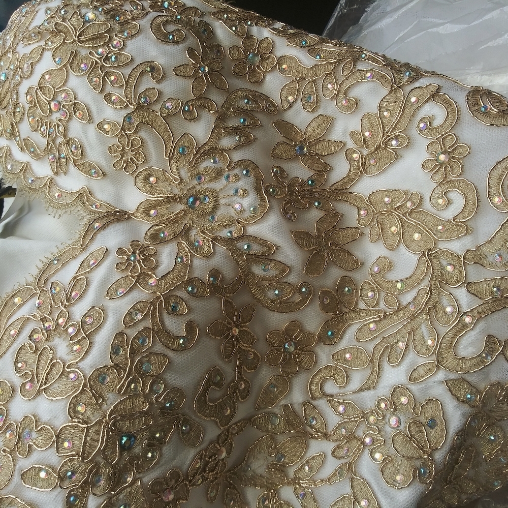 Brand new long spaghetti strap prom dress